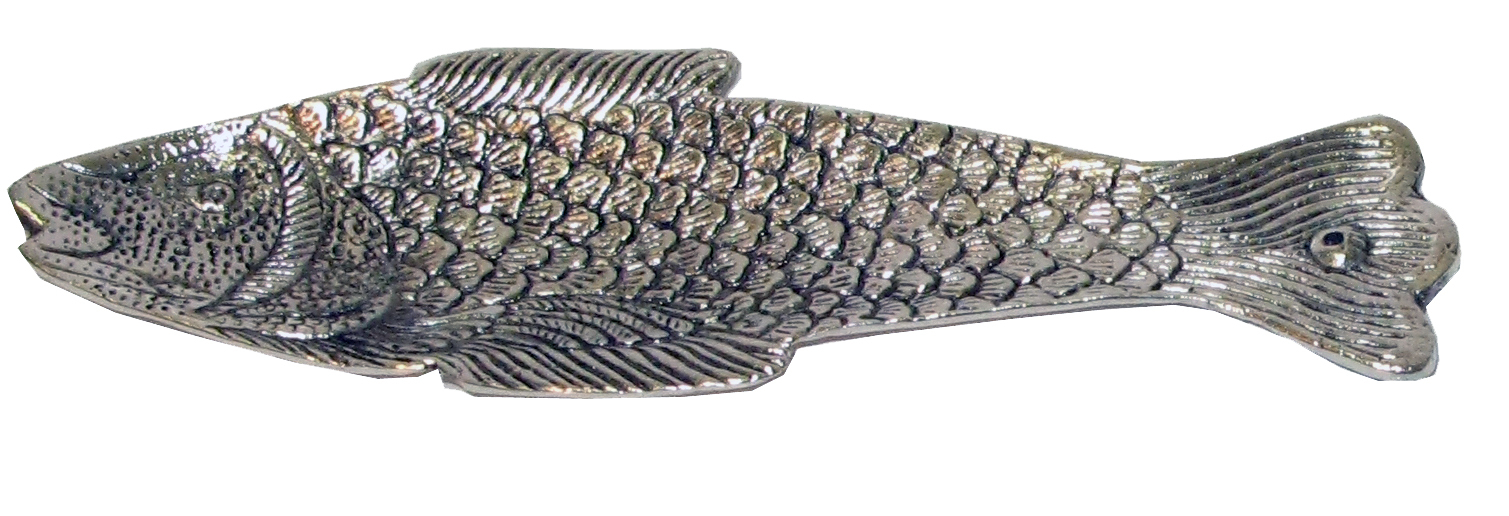 White Metal Incense Stand Fish Design