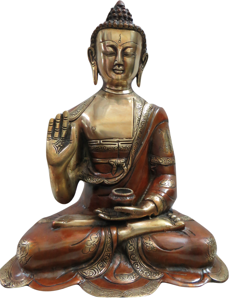 33cm Brass Buddha Statue