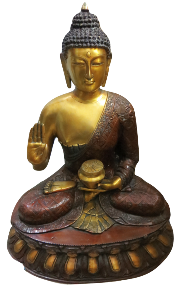 69cm Brass Buddha Statue