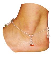 White Metal Indian Anklets