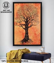 Orange Dry Tree Wall Hanging