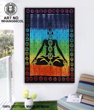 Coloured Striped Buddha Chakra Wall Hanging