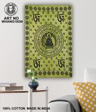 Green Tibetan Buddha Wall Hanging